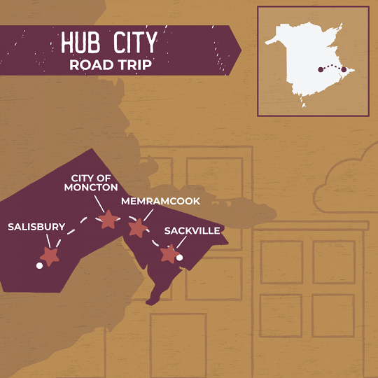 Hub City Road Trip Map