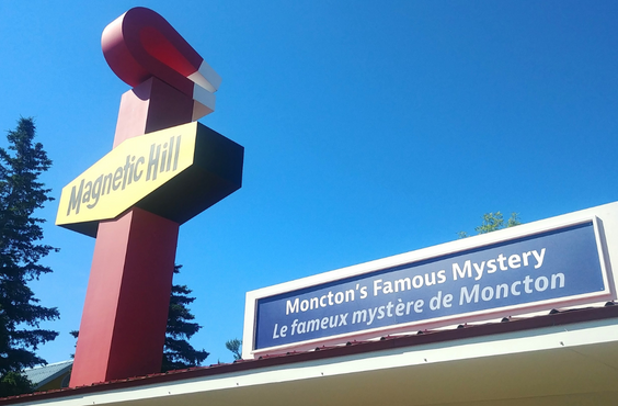 Magnetic Hill Mystery Sign
